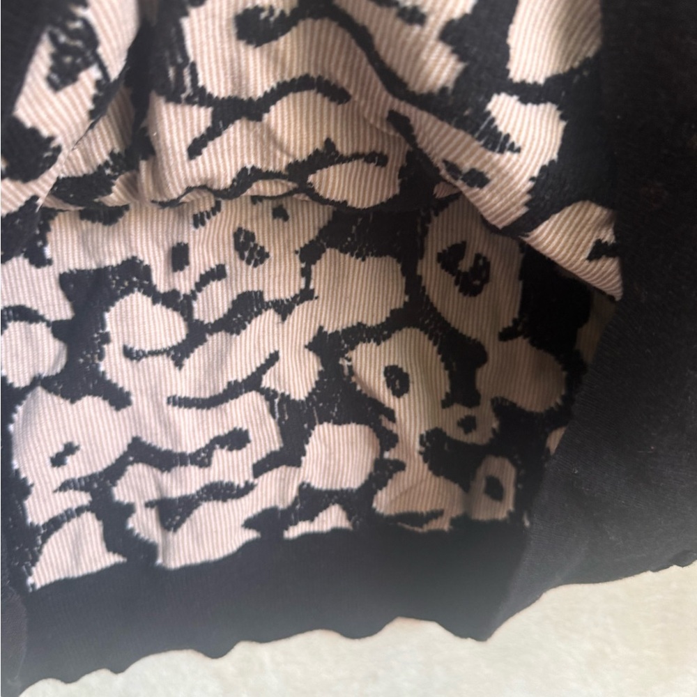 Vince Camuto Leopard Oversized Sweater Textured Animal Print Crew Top Neutral L - Picture 5 of 15